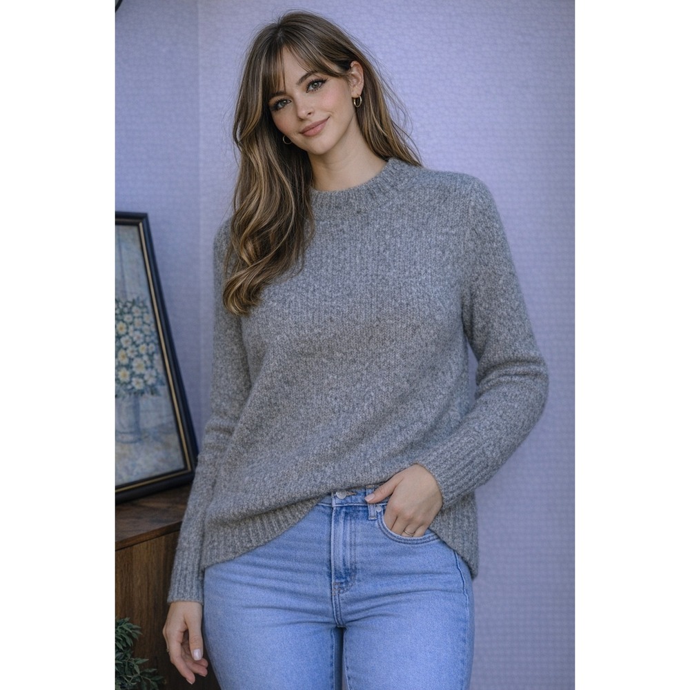 Vince Gray Merino Wool Silk Cashmere Blend Sweater XS Textured Knit‎ Pullover